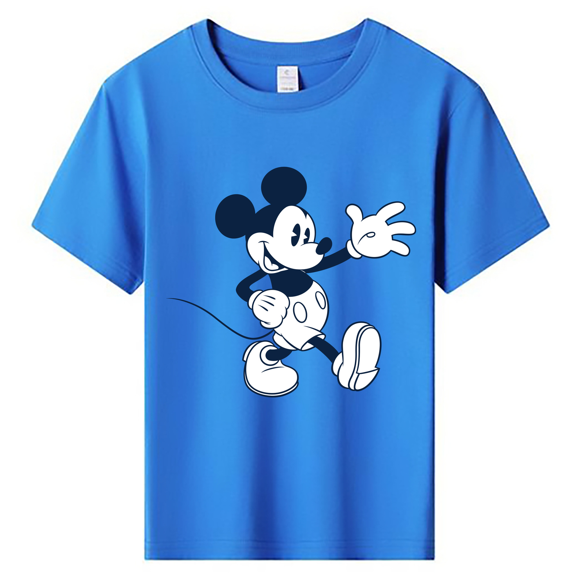 ミッキーマウス Mickey Mouse 綿100％キッズTシャツ（フロントプリント）